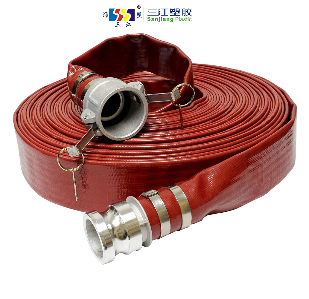 Lay Flat Irrigation Hose Reel with PVC and Polyester Reinforcement