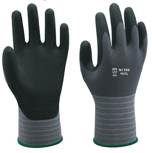 Micro foam nitrile working gloves
