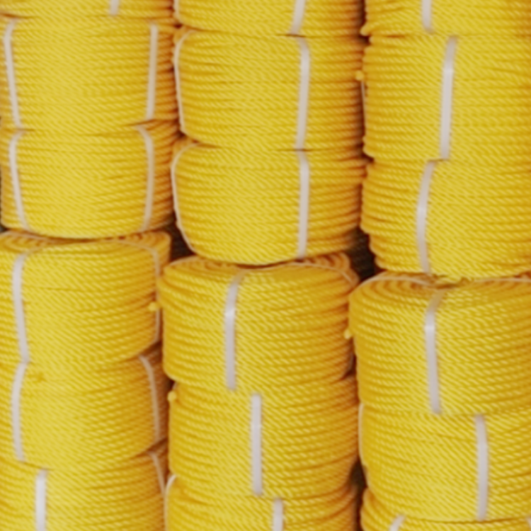 Dongtalent 3-strand yellow polyethylene marine rope