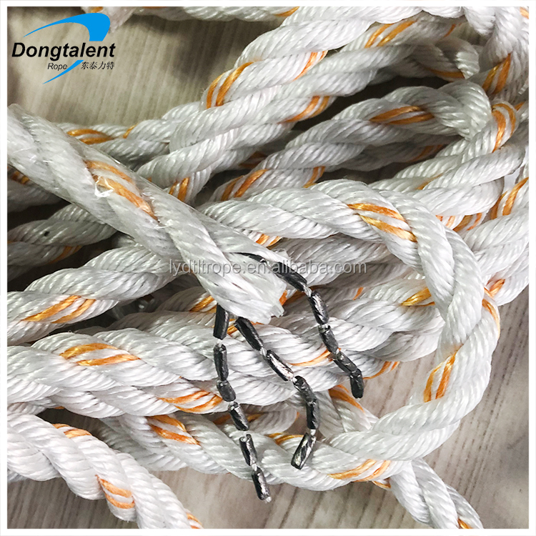Dongtalent 3-strand Polypropylene Rope with Lead Core for Marine Use
