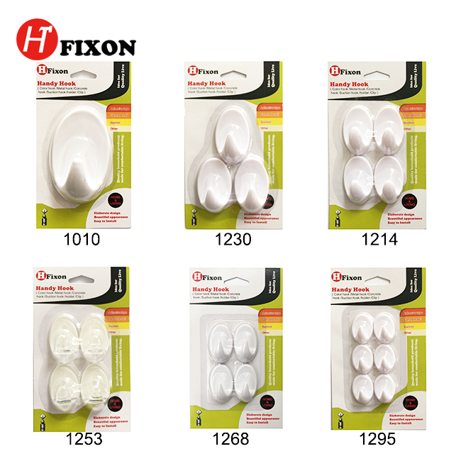 Plastic Self-Adhesive Wall Hooks