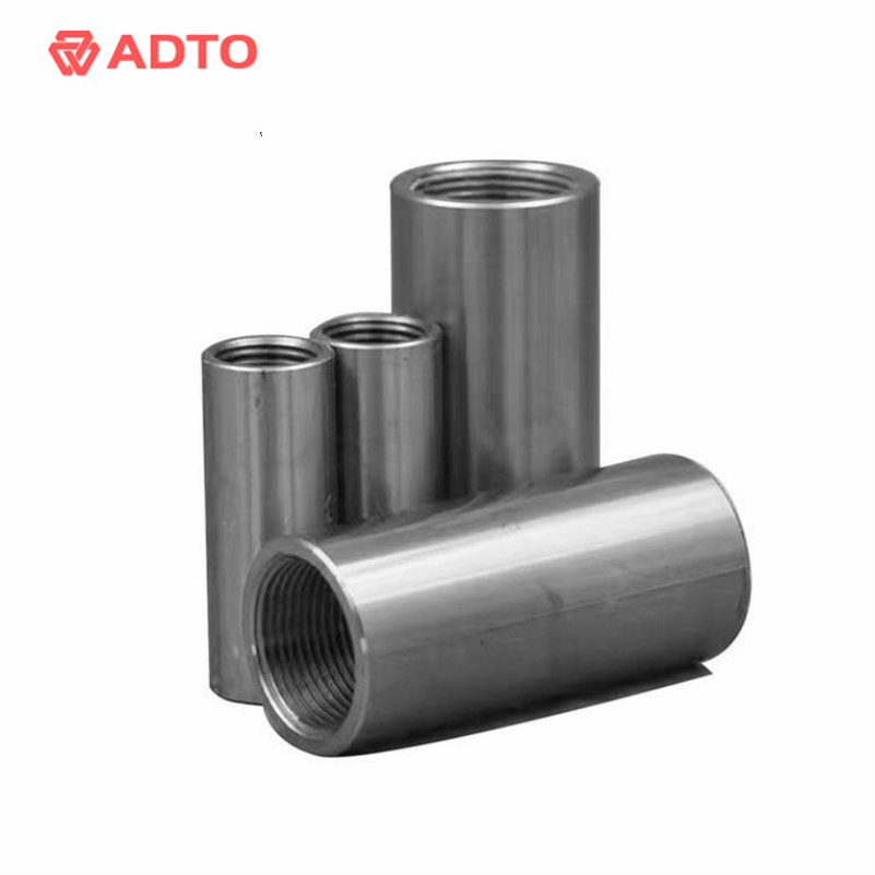 Rebar Coupler with Rib Peeling and Threading Roller