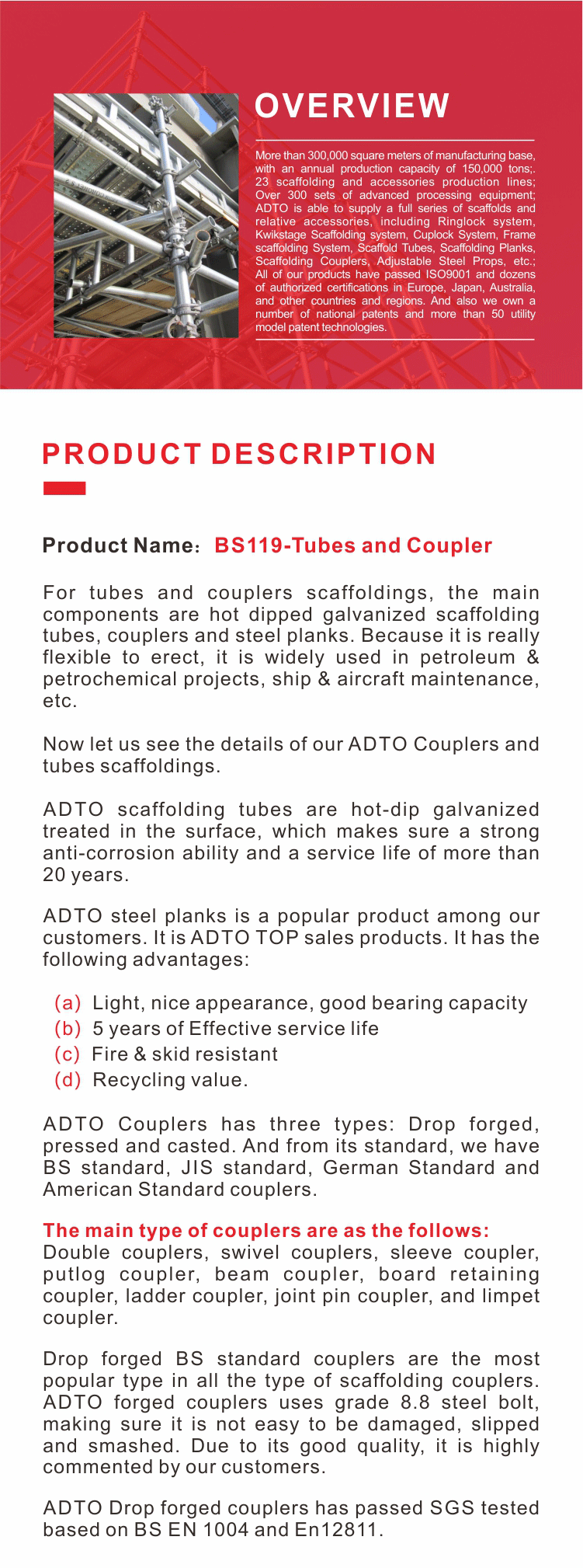 Drop Forged Scaffold Coupler - BS Standard