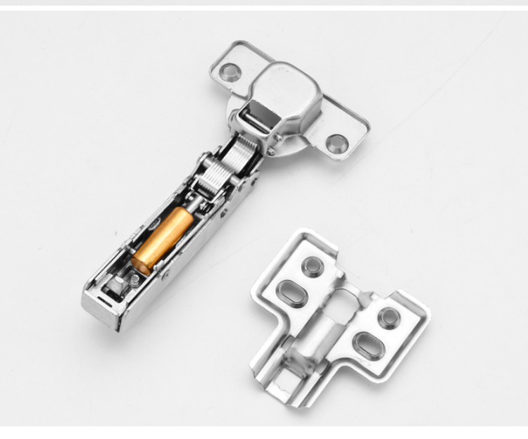 365 Iron and Stainless Steel Soft Close Clip-On Hinge with Zinc Alloy Button