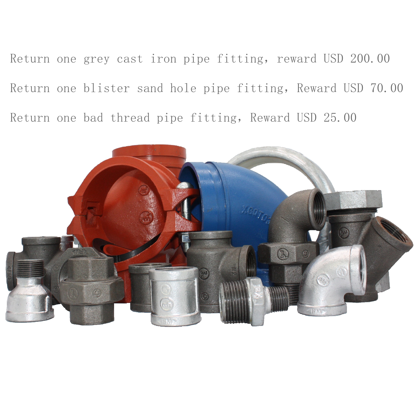 Malleable Iron Pipe Fittings 90 Degree Equal Elbow