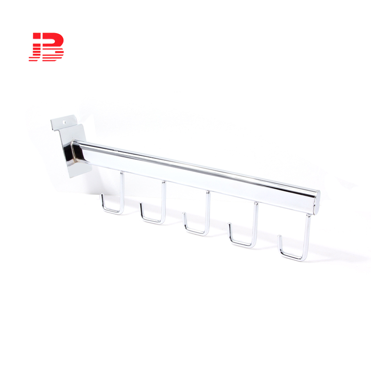 Slatwall Upper Plate with Oval Tube and 5 Hooks
