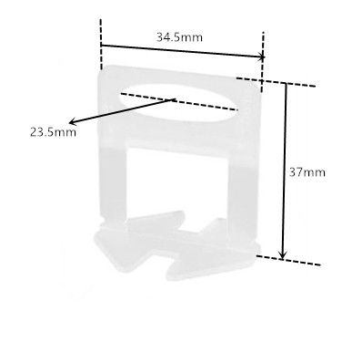 Tile leveling system clip