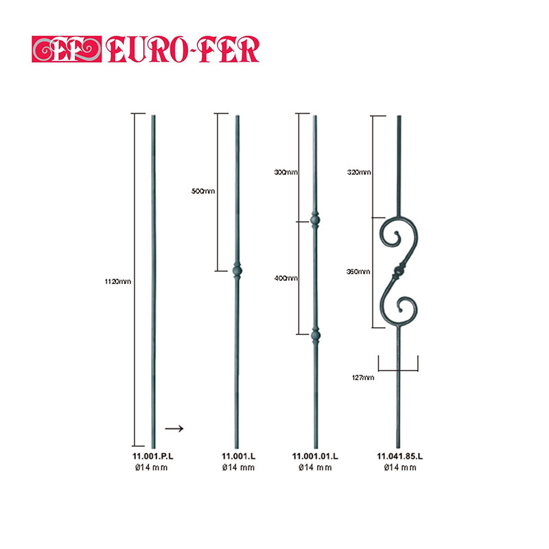 Iron stair balusters