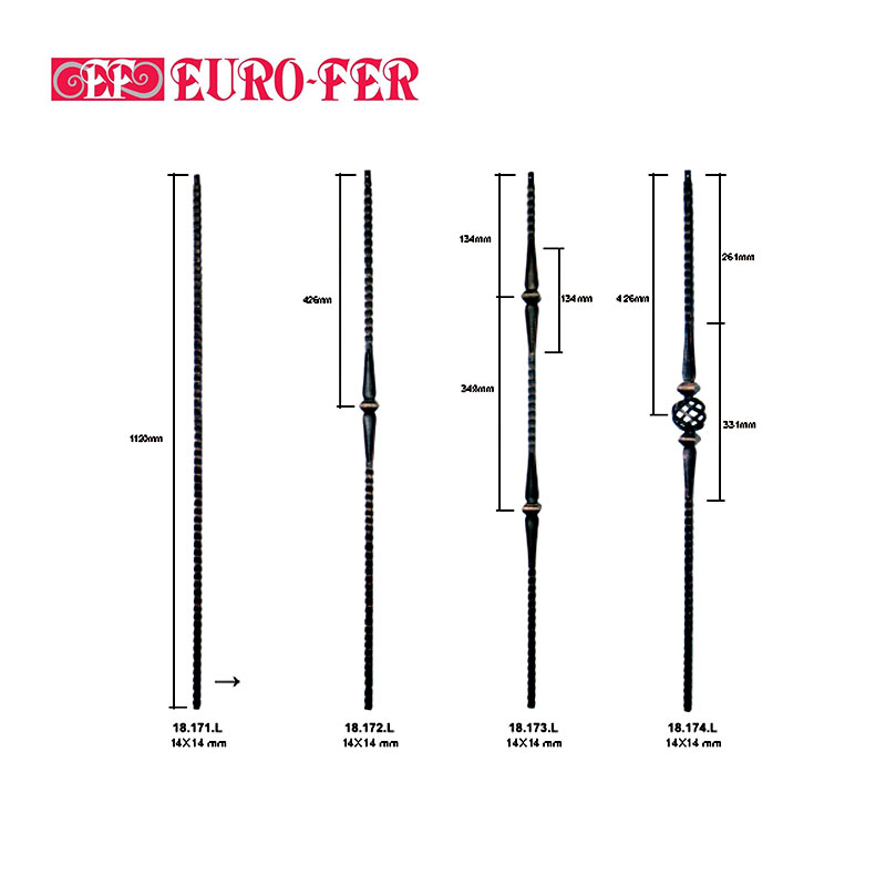Iron Stair Balusters - Knuckles Collection