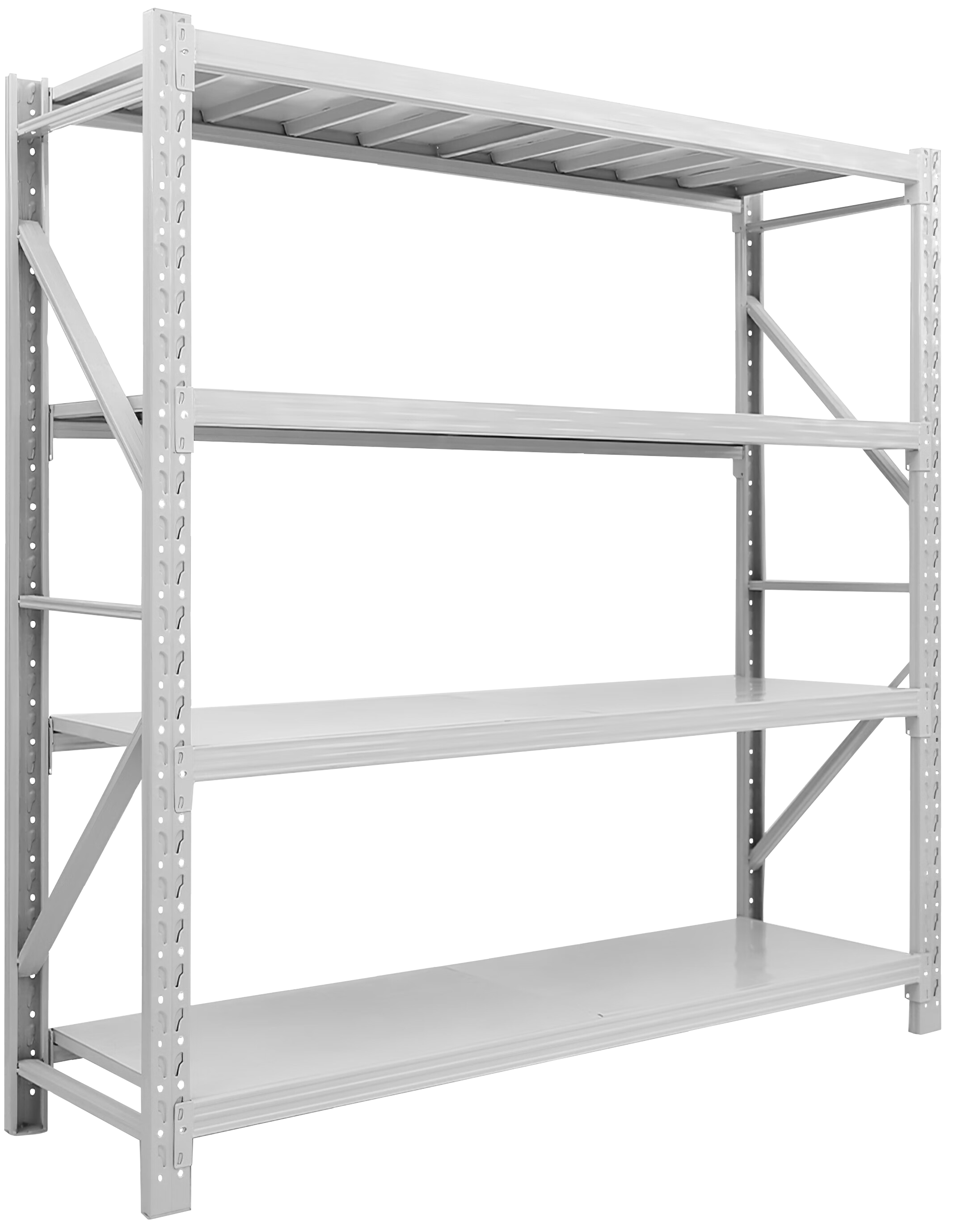 Detachable Warehouse Storage Racks with Slant Bracing