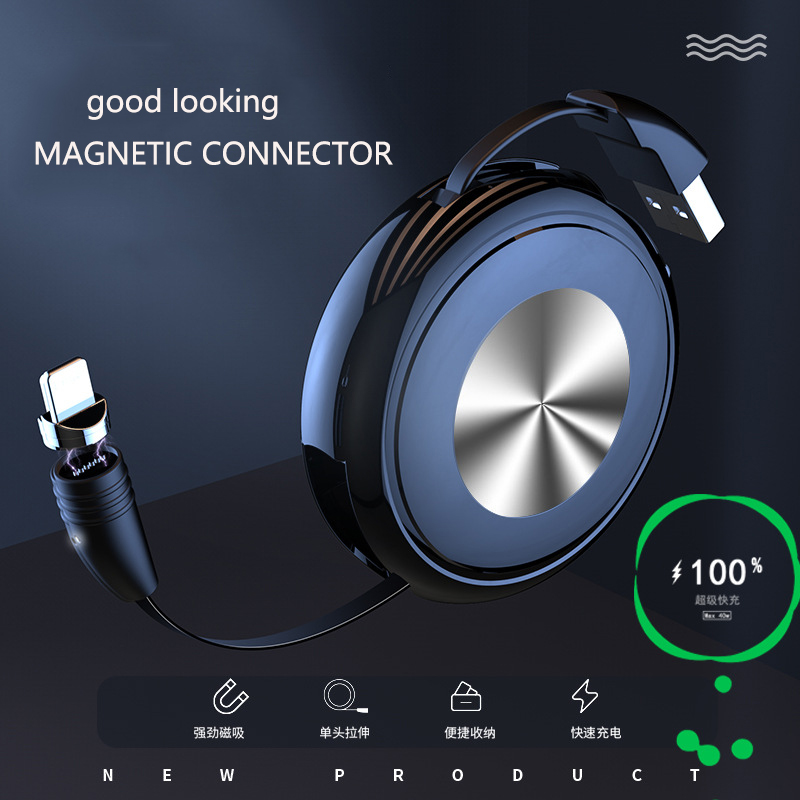 3-in-1 Retractable Fast Charging Magnetic Data Cable