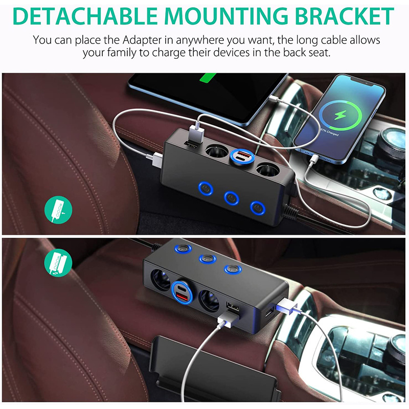 Car Cigarette Lighter Adapter with USB 3.0 Fast Charger