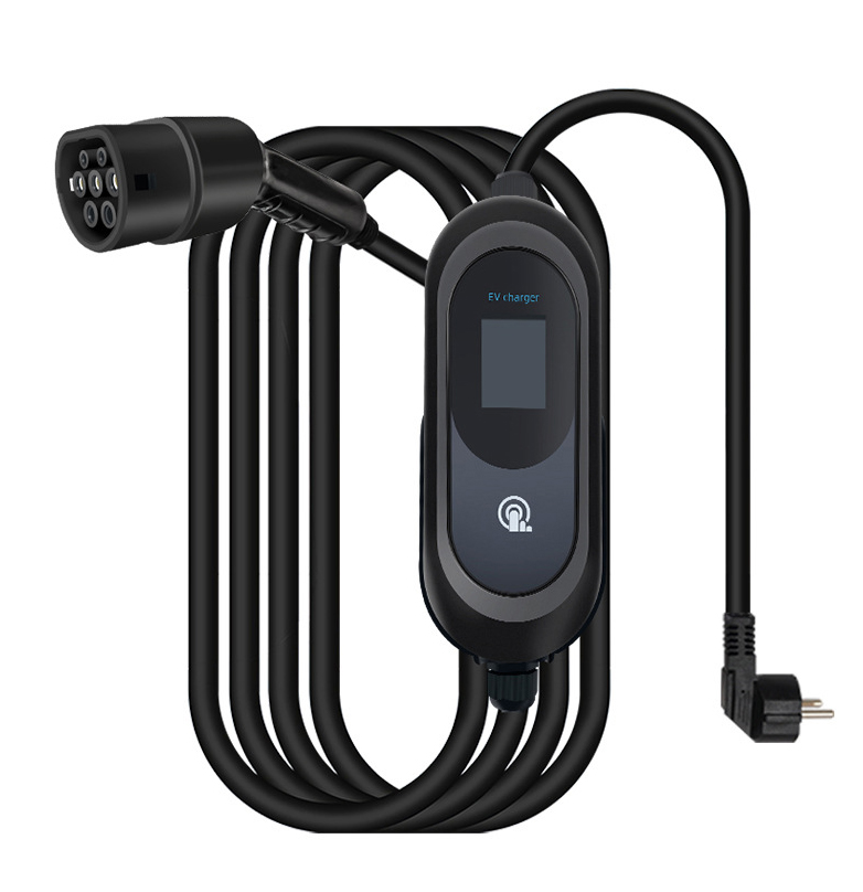 Portable EV Charger with EU Schuko Plug and Delay Charging