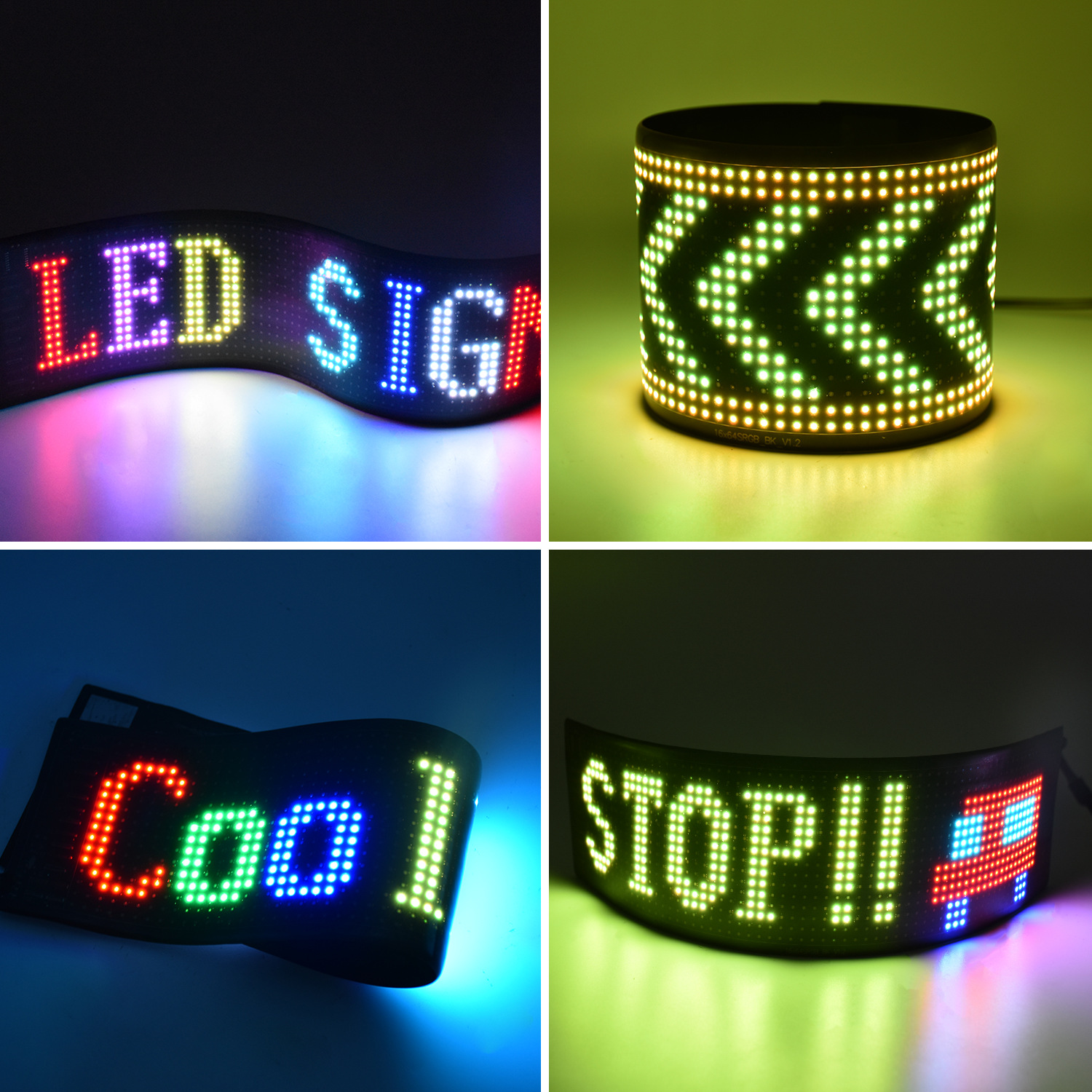 Programmable LED Matrix Panel Flexible Screen Display Animation Message Scrolling Sign