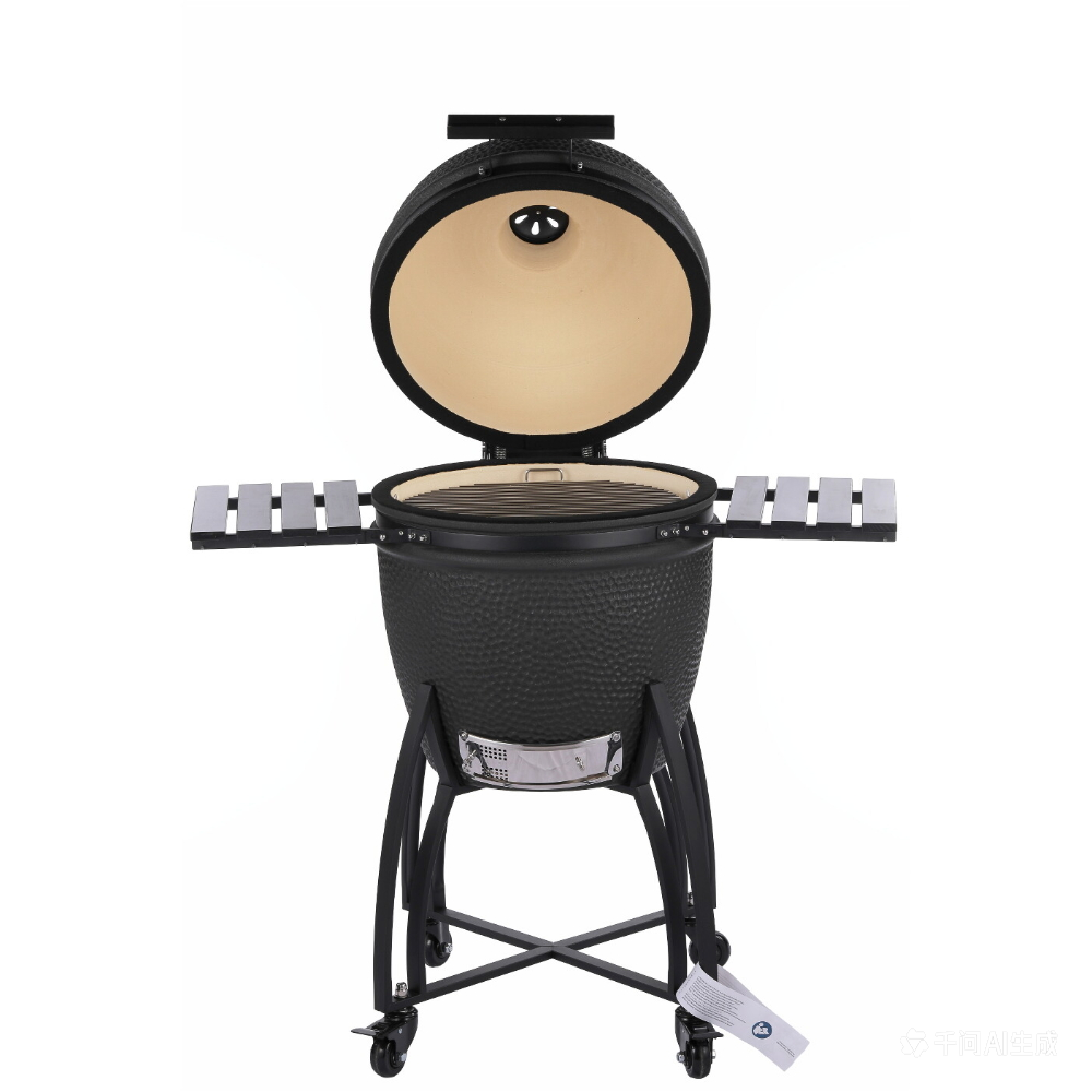 26" Prime Ceramic Kamado Grill, Matte Black