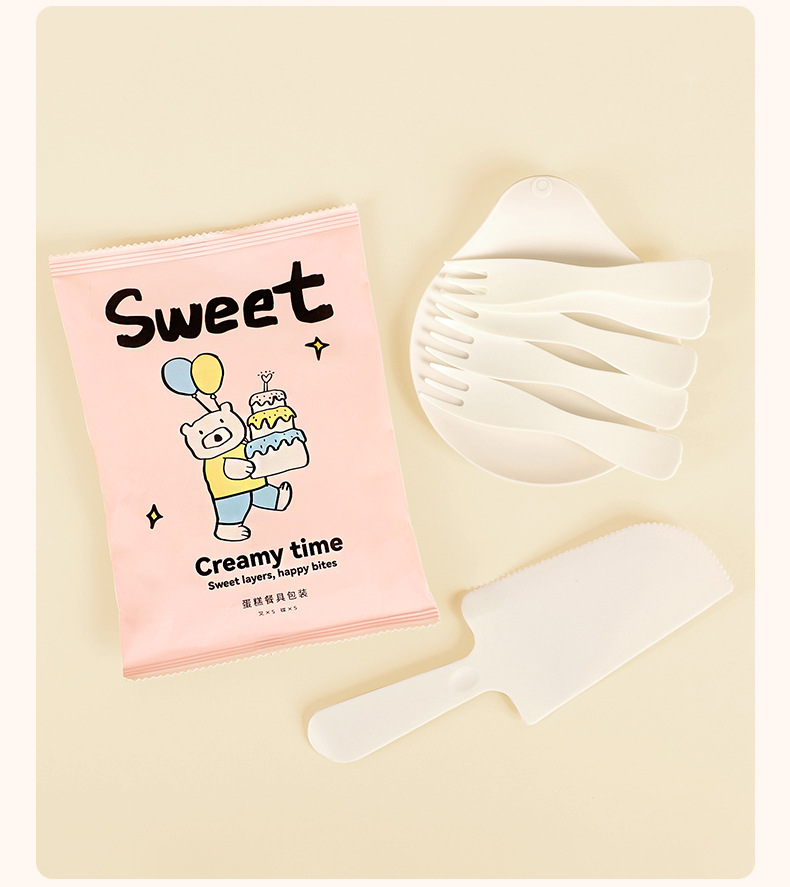 HUIYOU Premium Disposable Cake Cutlery Set