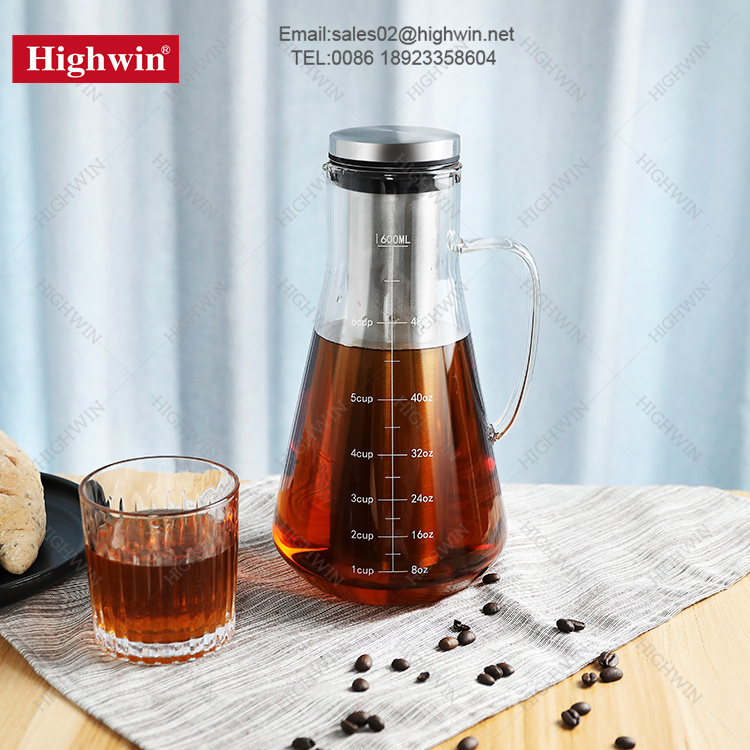 Glass Cold Brew Coffee Maker Bottle