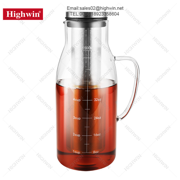 Glass Cold Brew Coffee Maker Iced Coffee Bottle