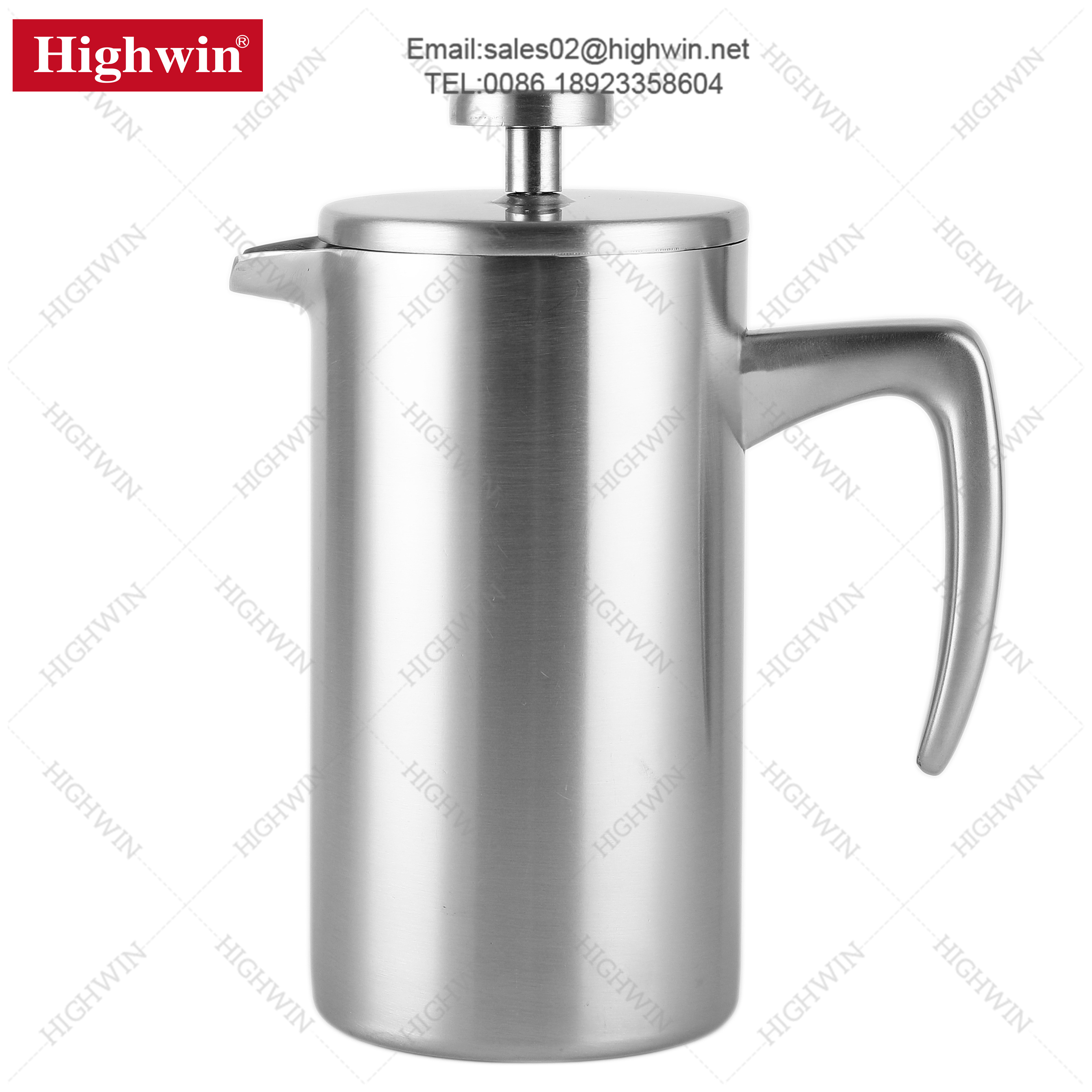 Coffee French Press with Double Wall Insulation and Dual-Filter Screen