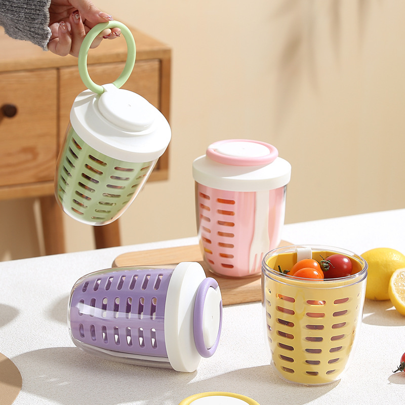 Outdoor Salad Cup with Draining Lid