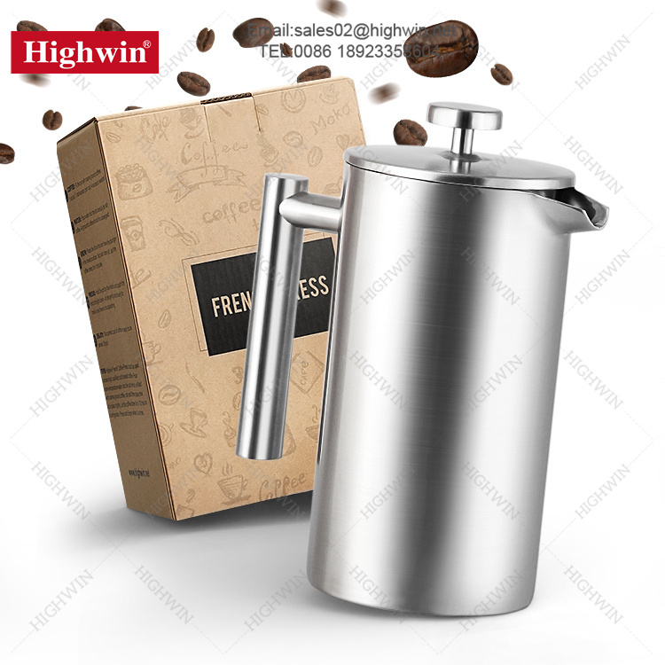 Double-Wall Stainless Steel Coffee and Tea Press