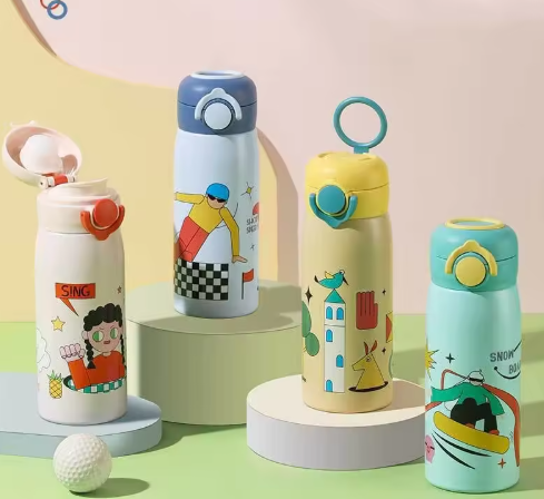 500ml Stainless Steel Children's Insulated Water Bottle with Lock