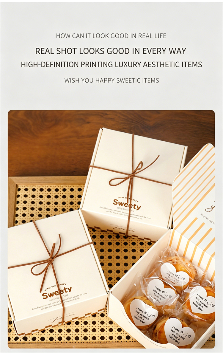 HUIYOU Baking Packaging Boxes for Scones, Cakes, Cupcakes, Cookies, and Bread