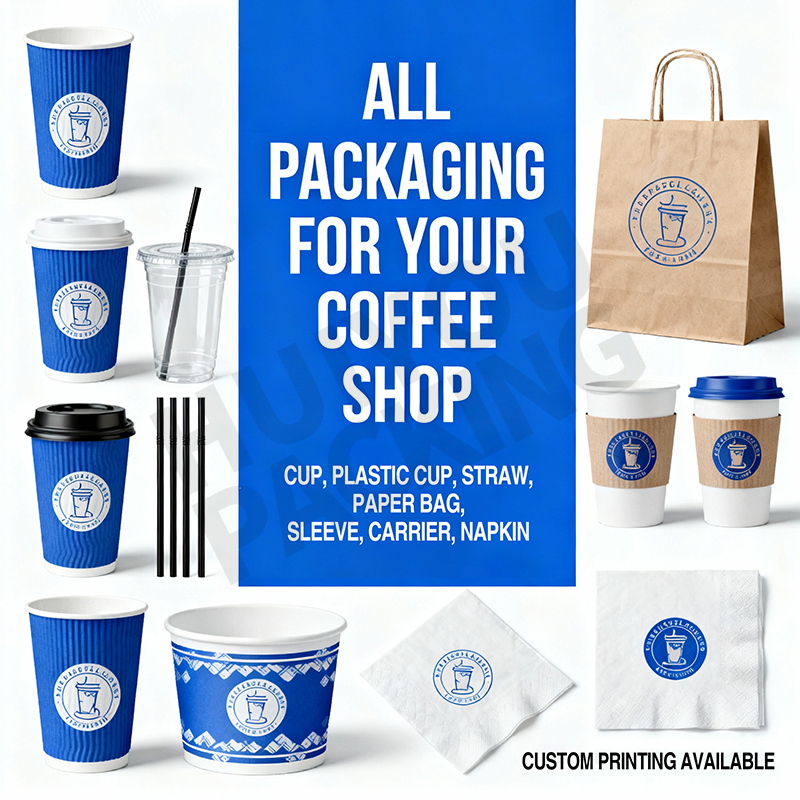 HUIYOU Baking Packaging Set: Paper Cups, Bread Bags, Toast Pouches, Cake Boxes, Insulated Bags