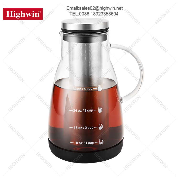 Glass Cold Brew Coffee Maker for Homemade Iced Coffee