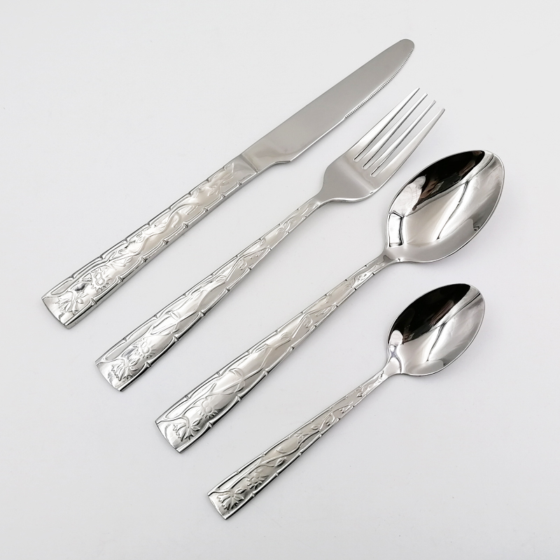 24pc Mirror Polish Stainless Steel Flatware Cutlery Set