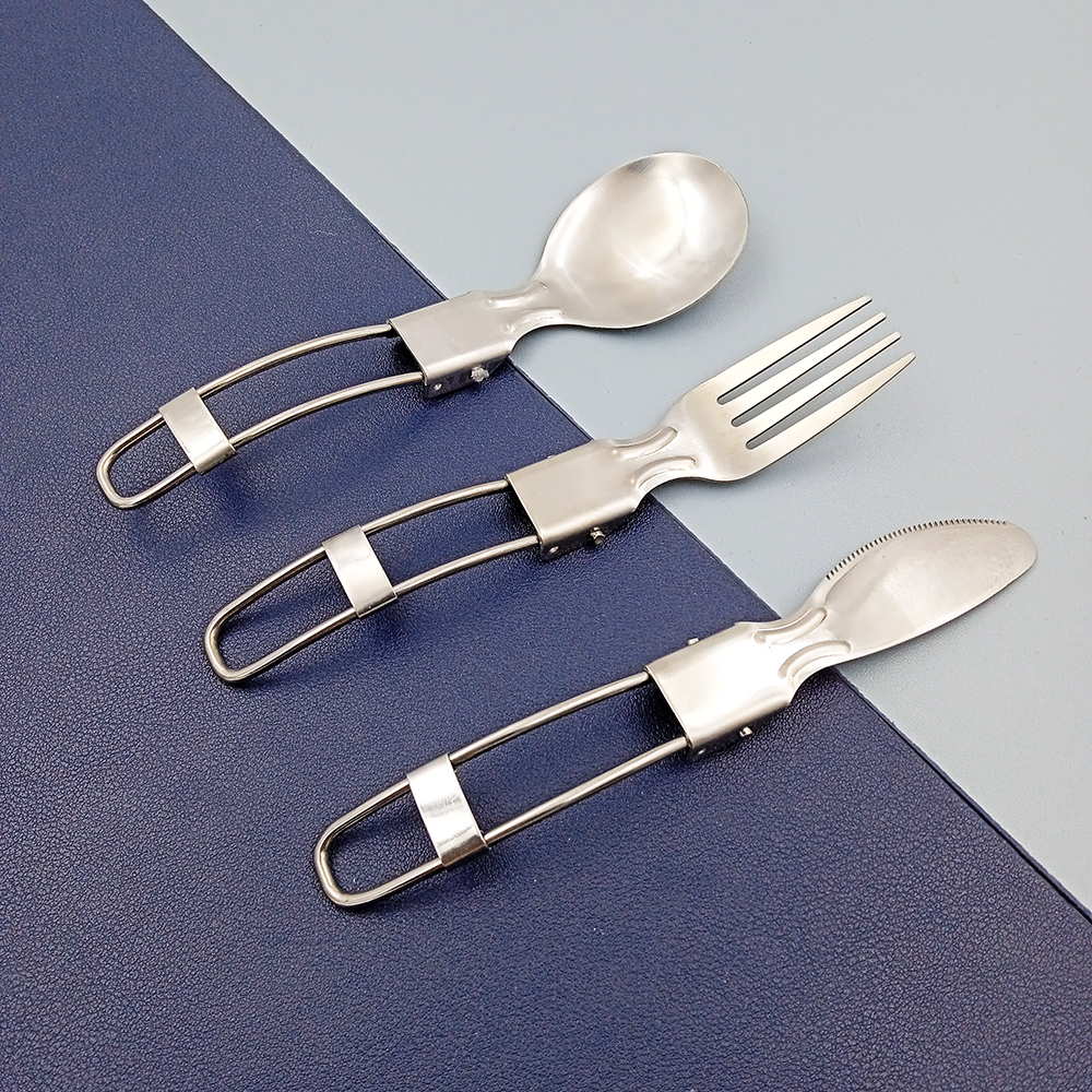Portable Stainless Steel Cutlery Set for Travel and Camping