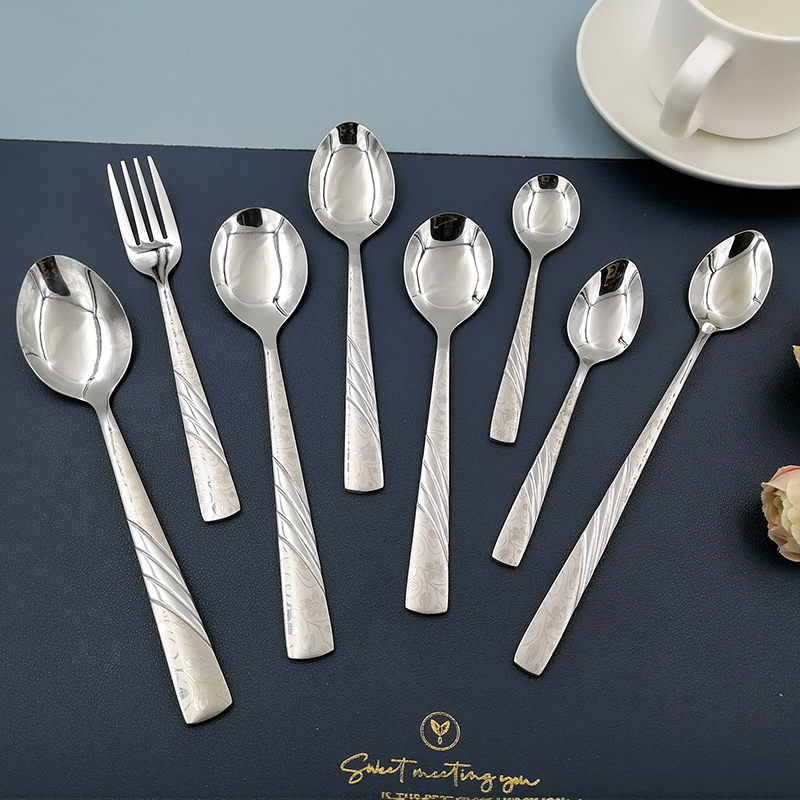 Mirror Polish Stainless Steel Dinner Spoon and Fork Set