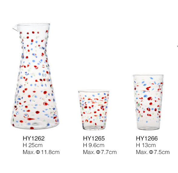 Colored Borosilicate Glass Carafe for Water