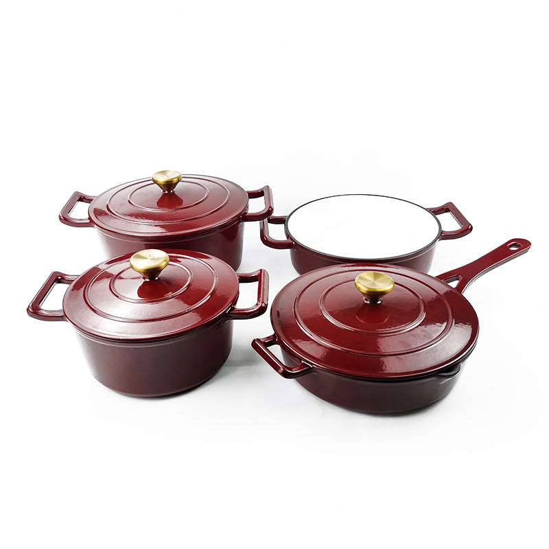 7-Piece Enamel Cast Iron Cookware Set