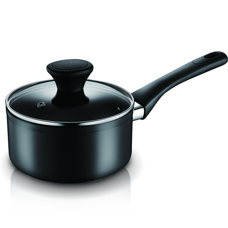 Bluesky Forge Nonstick 16cm Sauce Pan with Tempered Glass Lid