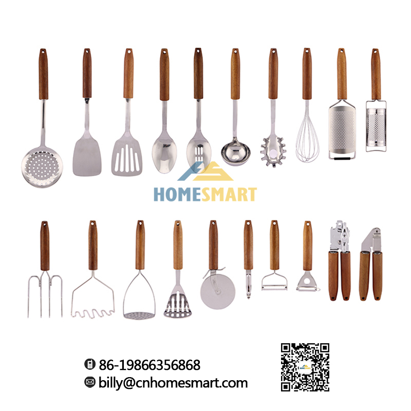 HOMESMART Set of 20 Stainless Steel Cooking Utensils