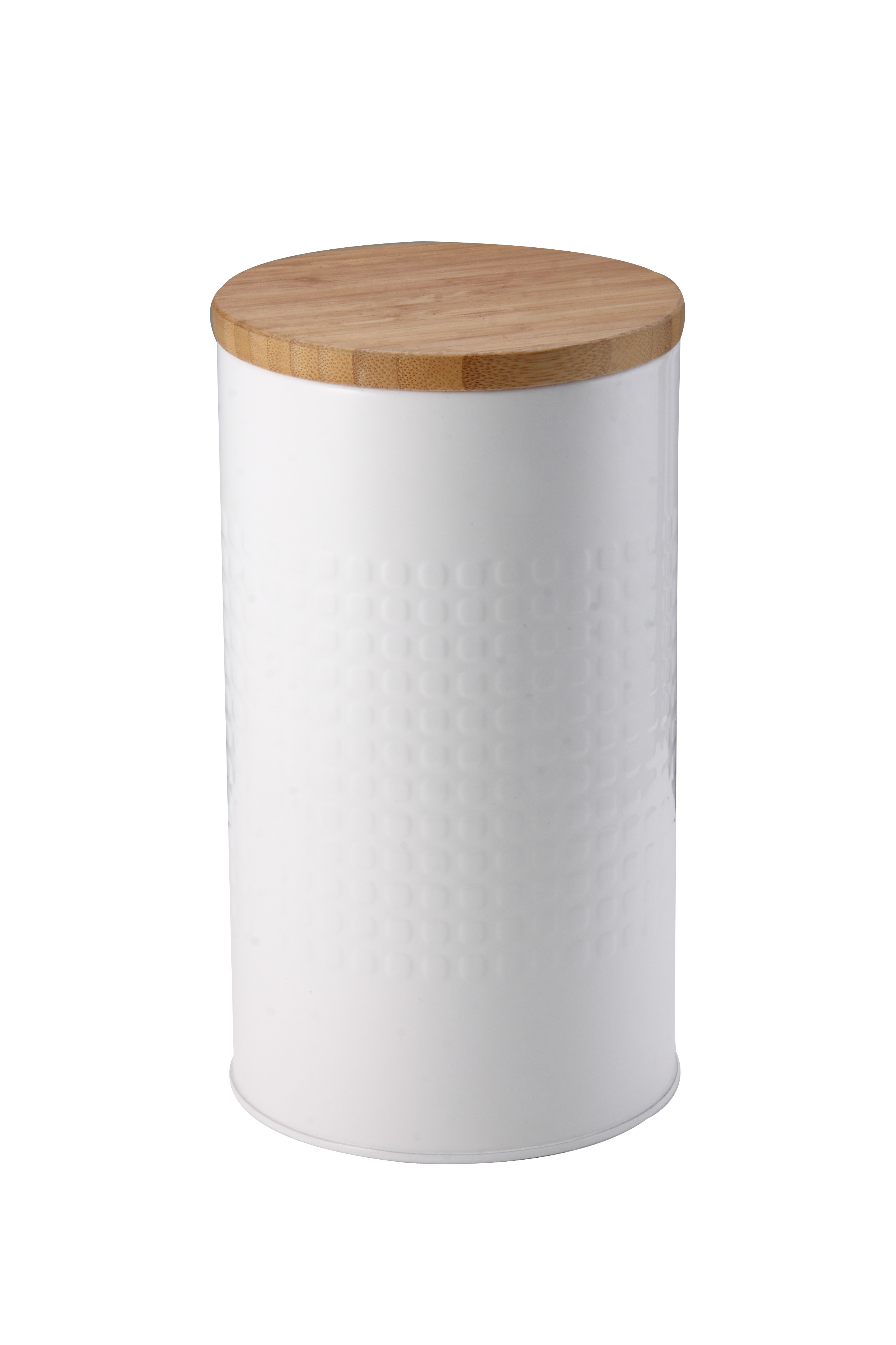 Kitchen canister with bamboo lid