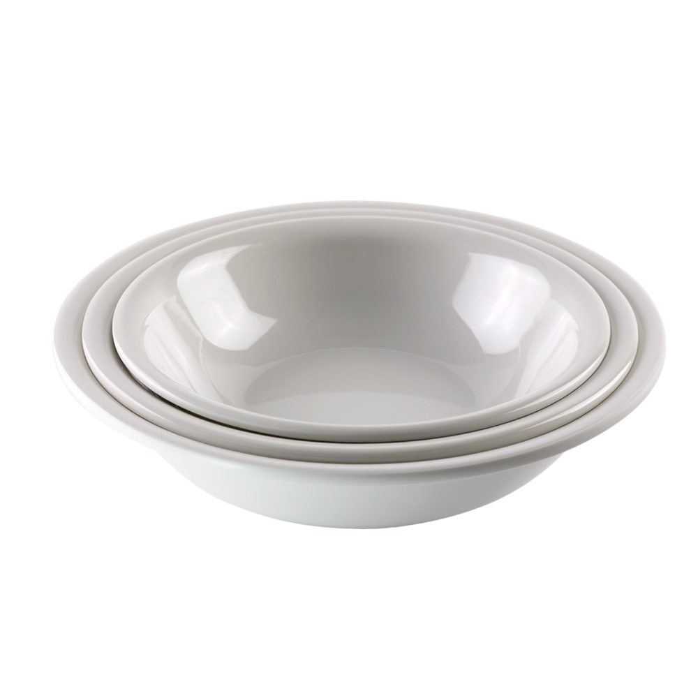 SEBEST White Melamine Tableware Plates and Bowls