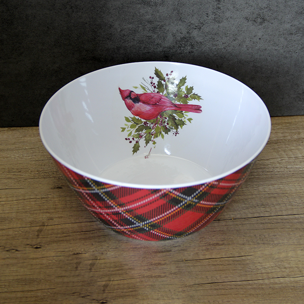 SEBEST Tartan Pattern Christmas Melamine Tableware