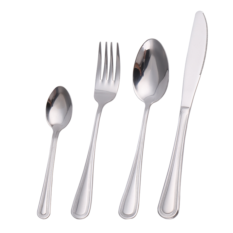 Stainless Steel Tableware with Gold and Sanding Finish