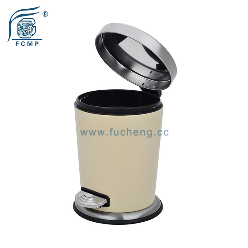 Round Stainless Steel Kitchen Pedal Garbage Bin