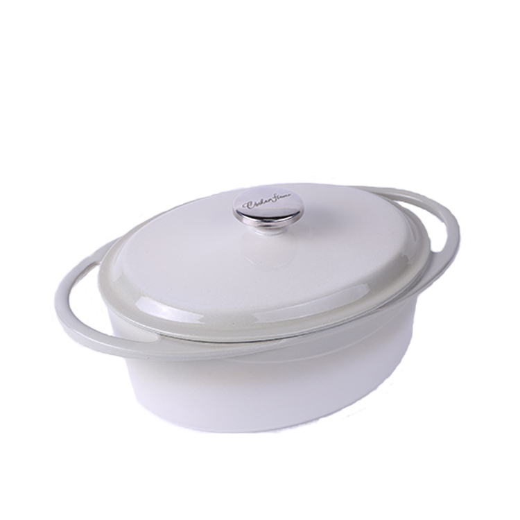 Cast Iron Oval Enamel Casserole