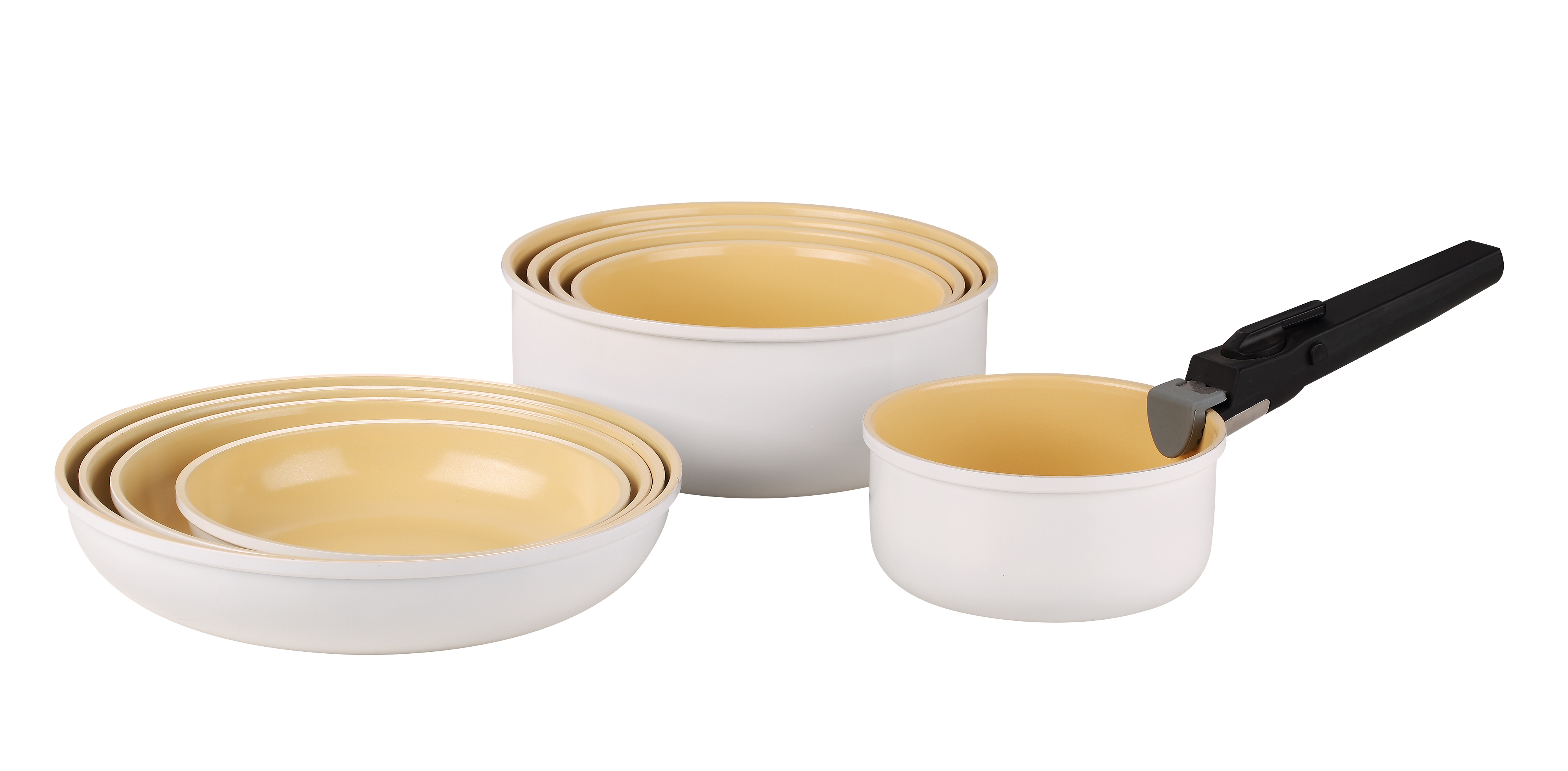 10-piece roll-edge aluminum cookware set