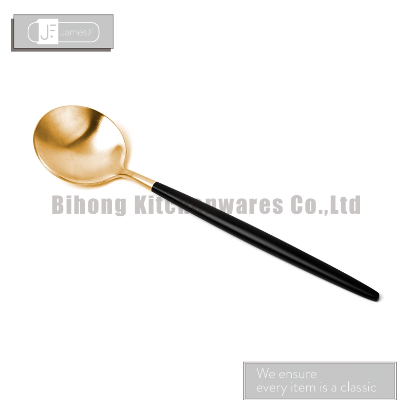 Dessert Spoon with Gold Titanium Plating