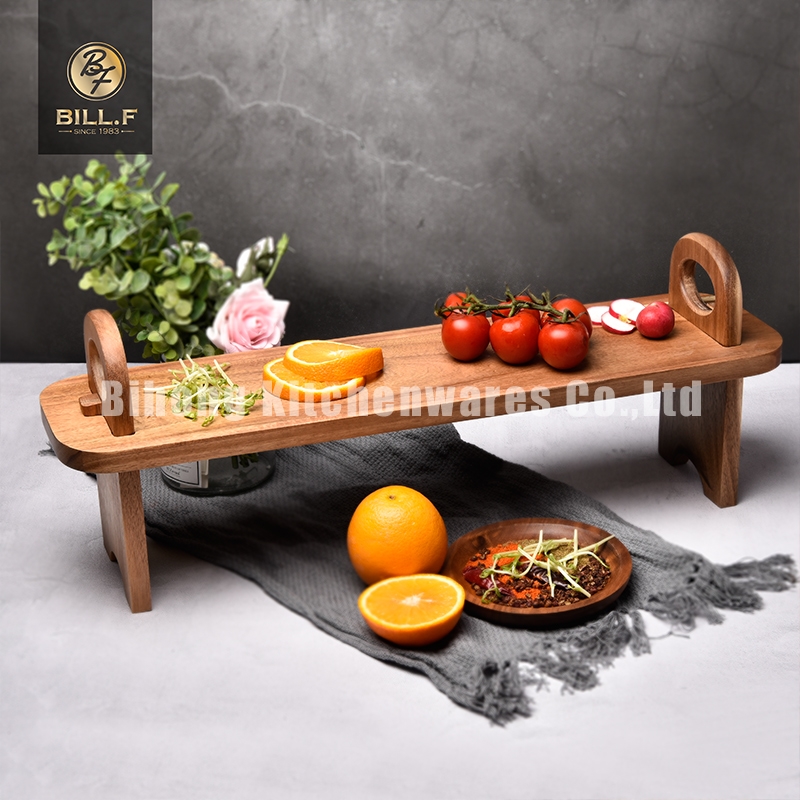 Serving board on stand