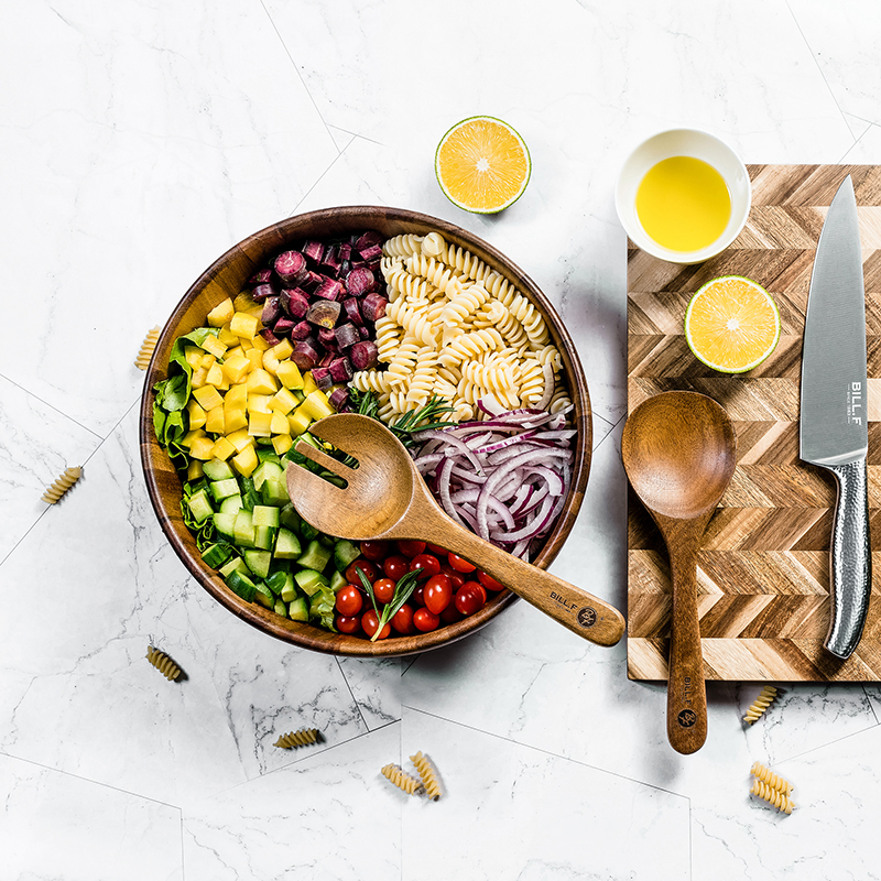Set of 3 Acai Wood Salad Bowls