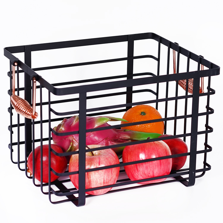 Woven Steel Storage Basket for Pantry, Kitchen, Garage, and Bathroom