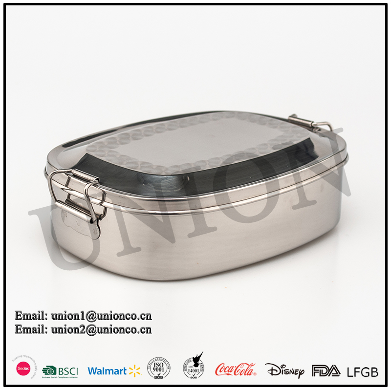 18/8 Stainless Steel Rectangle Lunch Box Set (3-Piece)