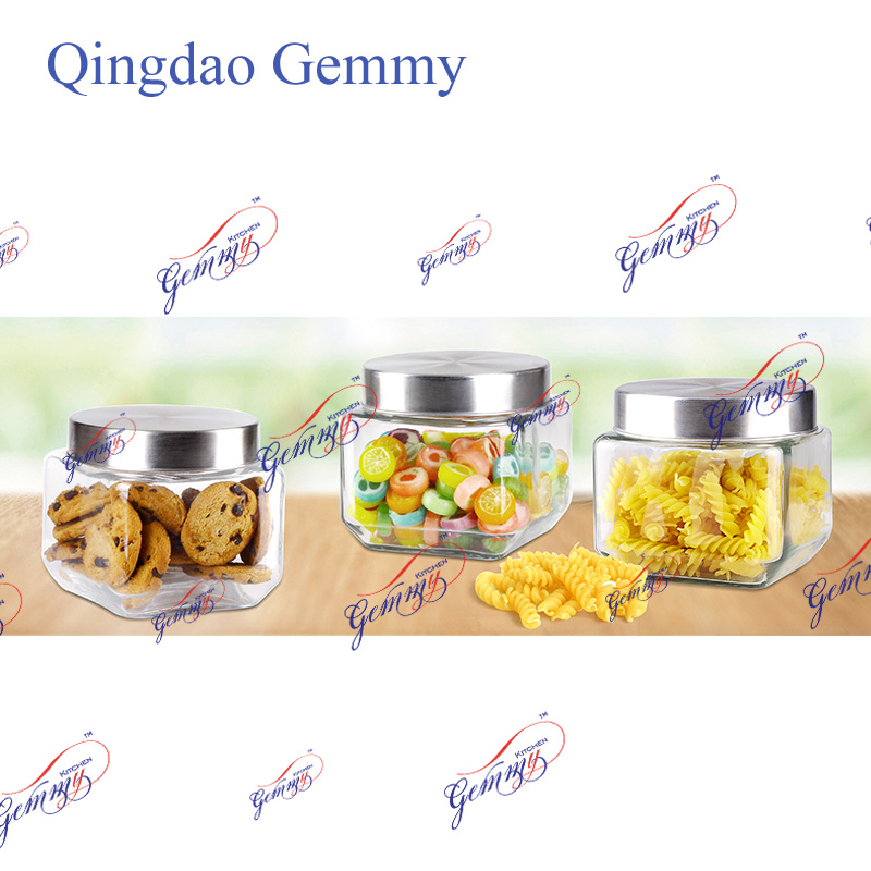 Glass Storage Jars with Airtight Metal Lids