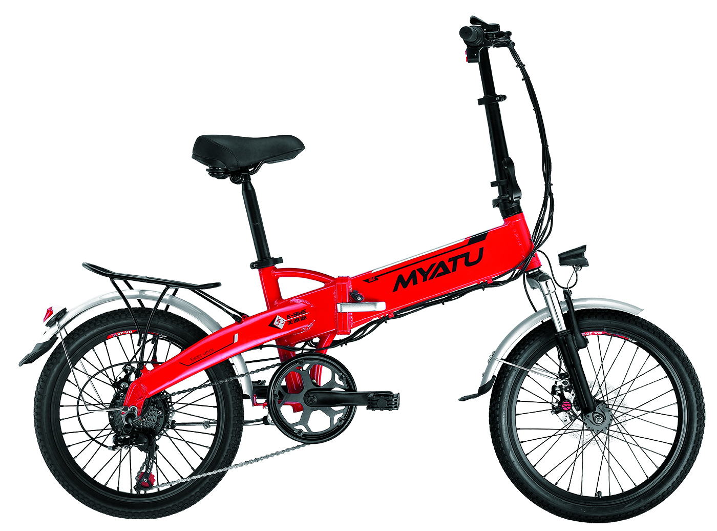 Electric Folding Bike with Shimano 6-Speed Rear Derailleur